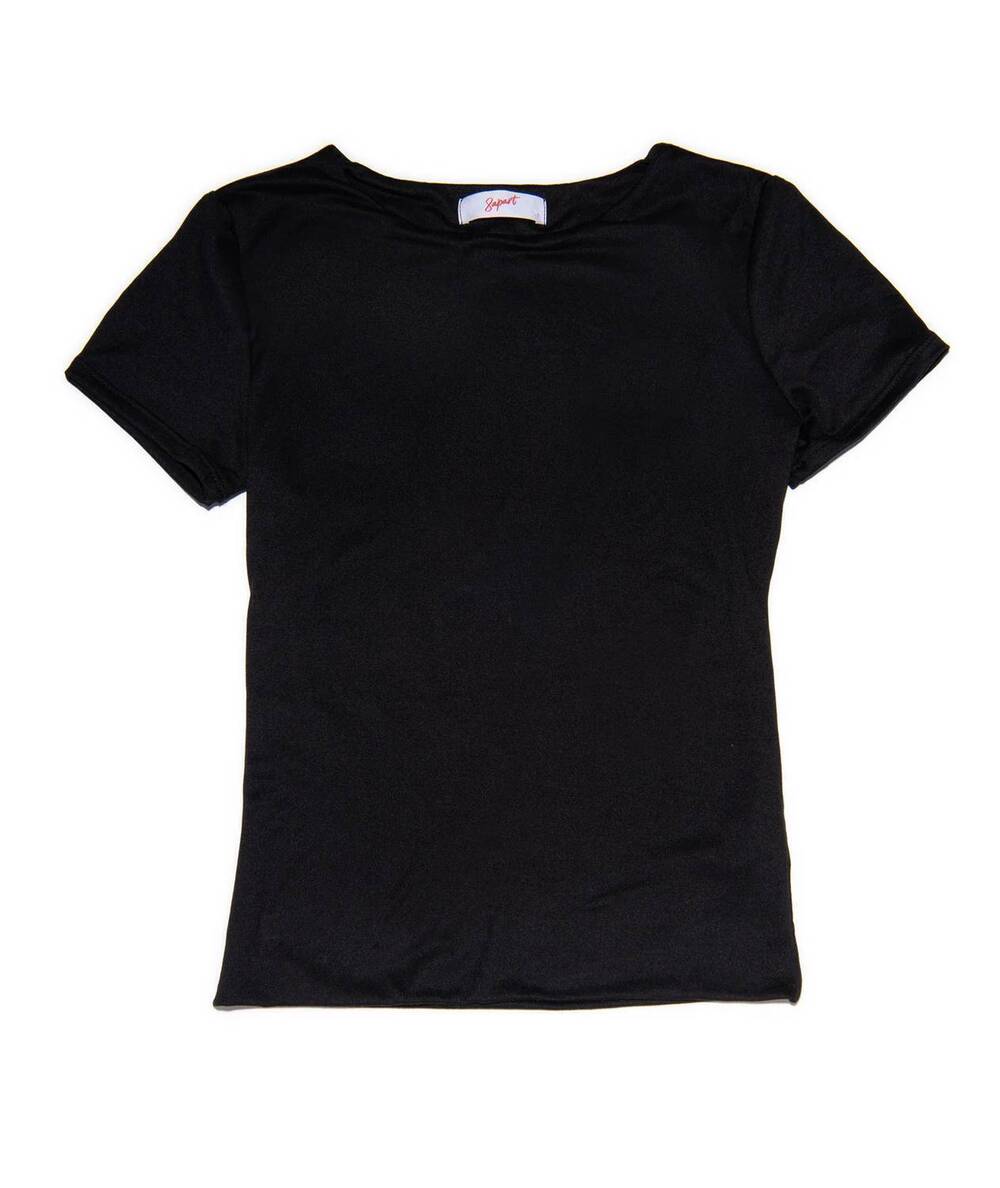 NEW 8APART women's kim short sleeve top in black